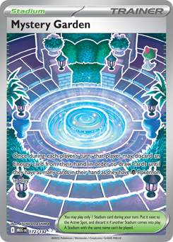 Mystery Garden z edície Mega Evolution, karta č.172