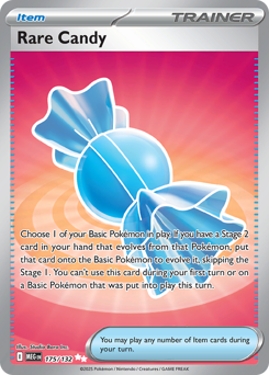 Rare Candy z edície Mega Evolution, karta č.175