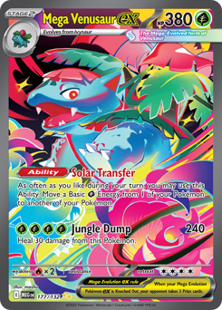 Mega Venusaur ex z edície Mega Evolution, karta č.177