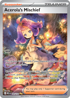 Acerola's Mischief z edície Mega Evolution, karta č.183