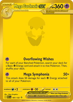 Mega Gardevoir ex z edície Mega Evolution, karta č.187