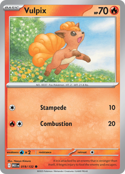 Vulpix z edície Mega Evolution, karta č.19