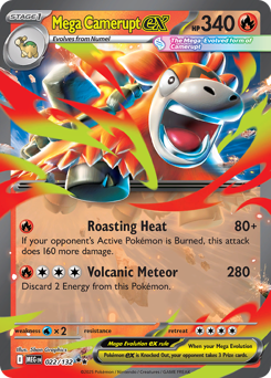 Mega Camerupt ex z edície Mega Evolution, karta č.22