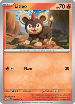 Litleo z edície Mega Evolution, karta č.23