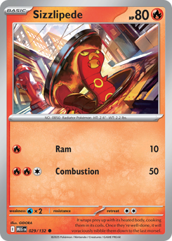 Sizzlipede z edície Mega Evolution, karta č.29