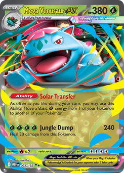 Mega Venusaur ex z edície Mega Evolution, karta č.3