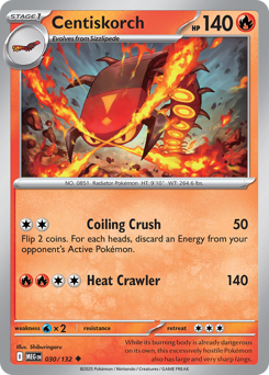 Centiskorch z edície Mega Evolution, karta č.30
