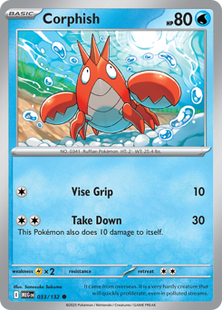 Corphish z edície Mega Evolution, karta č.33