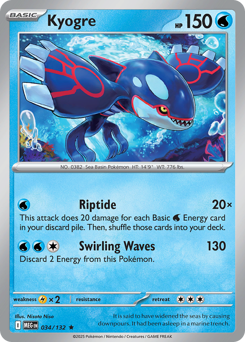 Kyogre z edície Mega Evolution, karta č.34