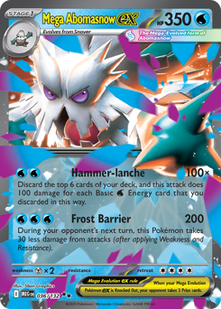 Mega Abomasnow ex z edície Mega Evolution, karta č.36