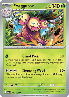 Exeggutor z edície Mega Evolution, karta č.5