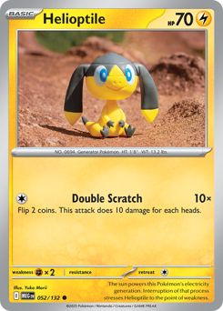 Helioptile z edície Mega Evolution, karta č.52