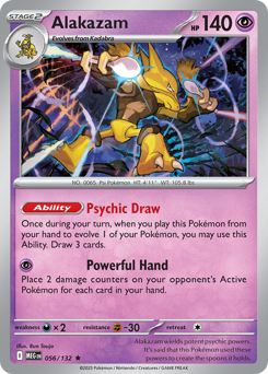 Alakazam z edície Mega Evolution, karta č.56