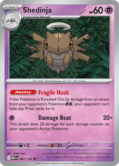 Shedinja z edície Mega Evolution, karta č.61