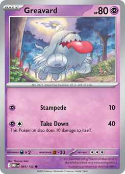 Greavard z edície Mega Evolution, karta č.65