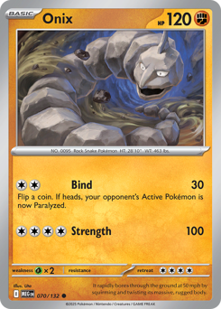 Onix z edície Mega Evolution, karta č.70