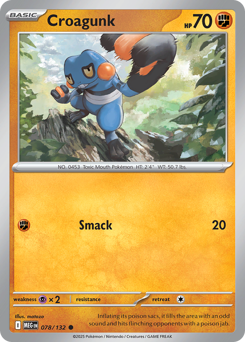 Croagunk z edície Mega Evolution, karta č.78