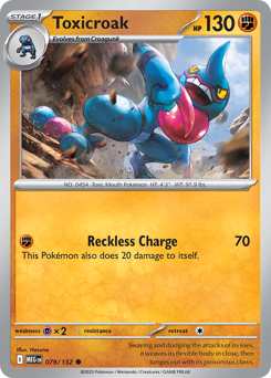 Toxicroak z edície Mega Evolution, karta č.79