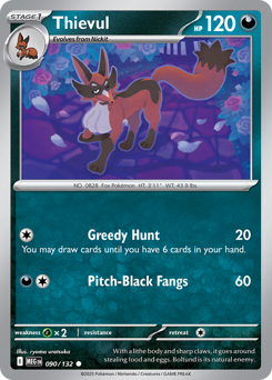 Thievul z edície Mega Evolution, karta č.90