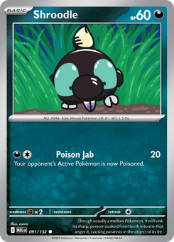 Shroodle z edície Mega Evolution, karta č.91