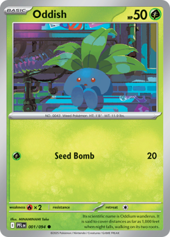 Oddish z edície Phantasmal Flames, karta č.1