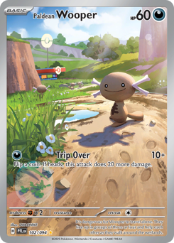 Paldean Wooper z edície Phantasmal Flames, karta č.102
