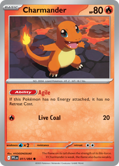 Charmander z edície Phantasmal Flames, karta č.11