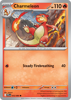Charmeleon z edície Phantasmal Flames, karta č.12