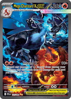 Mega Charizard X ex z edície Phantasmal Flames, karta č.125