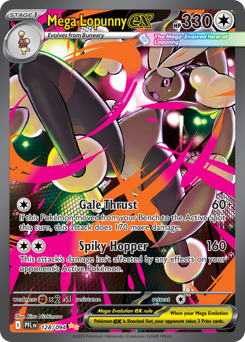 Mega Lopunny ex z edície Phantasmal Flames, karta č.128