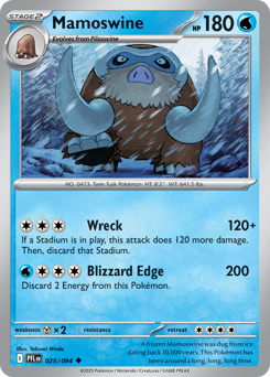 Mamoswine z edície Phantasmal Flames, karta č.25