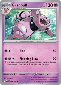 Granbull z edície Phantasmal Flames, karta č.38