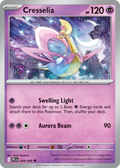 Cresselia z edície Phantasmal Flames, karta č.39