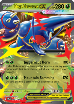Mega Heracross ex z edície Phantasmal Flames, karta č.4