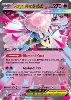 Mega Diancie ex z edície Phantasmal Flames, karta č.41