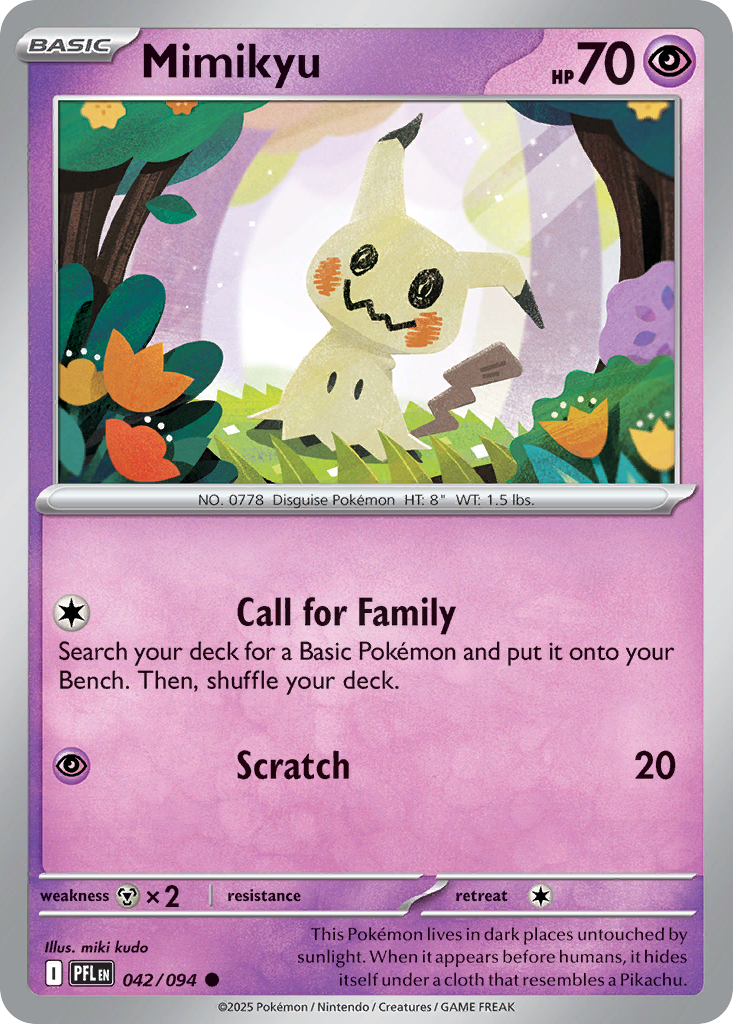 Mimikyu z edície Phantasmal Flames, karta č.42