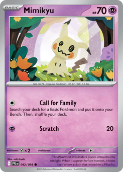 Mimikyu z edície Phantasmal Flames, karta č.42