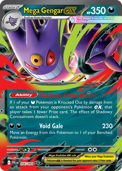Mega Gengar ex z edície Phantasmal Flames, karta č.56