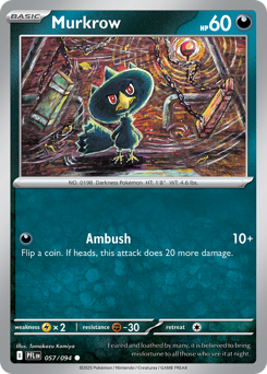 Murkrow z edície Phantasmal Flames, karta č.57