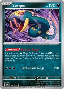 Seviper z edície Phantasmal Flames, karta č.62