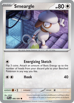 Smeargle z edície Phantasmal Flames, karta č.80