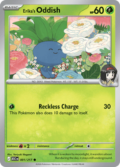 Erika's Oddish z edície Ascended Heroes, karta č.1