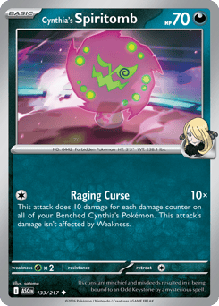 Cynthia's Spiritomb z edície Ascended Heroes, karta č.133
