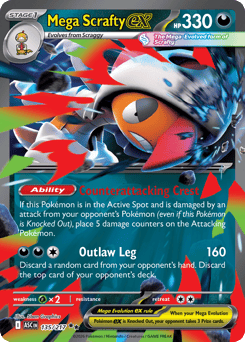 Mega Scrafty ex z edície Ascended Heroes, karta č.135