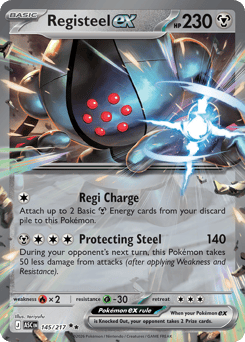 Registeel ex z edície Ascended Heroes, karta č.145