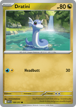 Dratini z edície Ascended Heroes, karta č.150