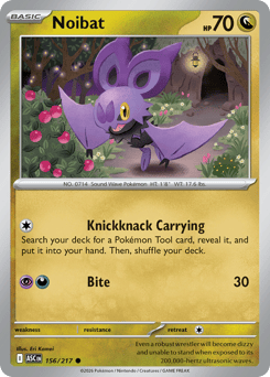 Noibat z edície Ascended Heroes, karta č.156