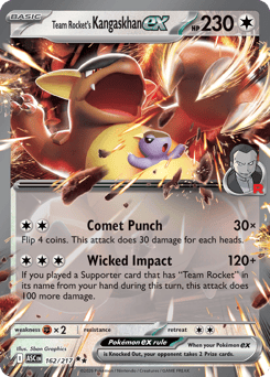 Team Rocket's Kangaskhan ex z edície Ascended Heroes, karta č.162