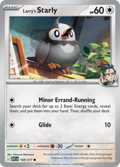 Larry's Starly z edície Ascended Heroes, karta č.168