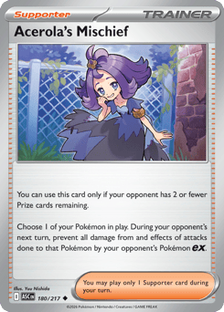 Acerola's Mischief z edície Ascended Heroes, karta č.180